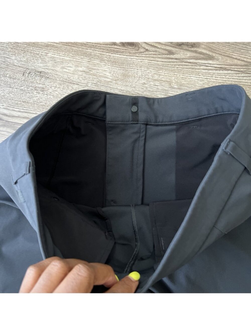 Lululemon Commission Pants Mens 32x29 Dark Gray Slim Fit Warpstream - Picture 14 of 16